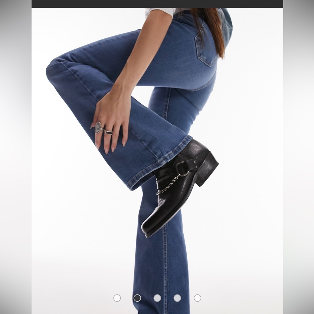 Topshop Blue Flare & Wide Leg Jeans